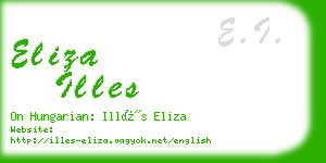 eliza illes business card